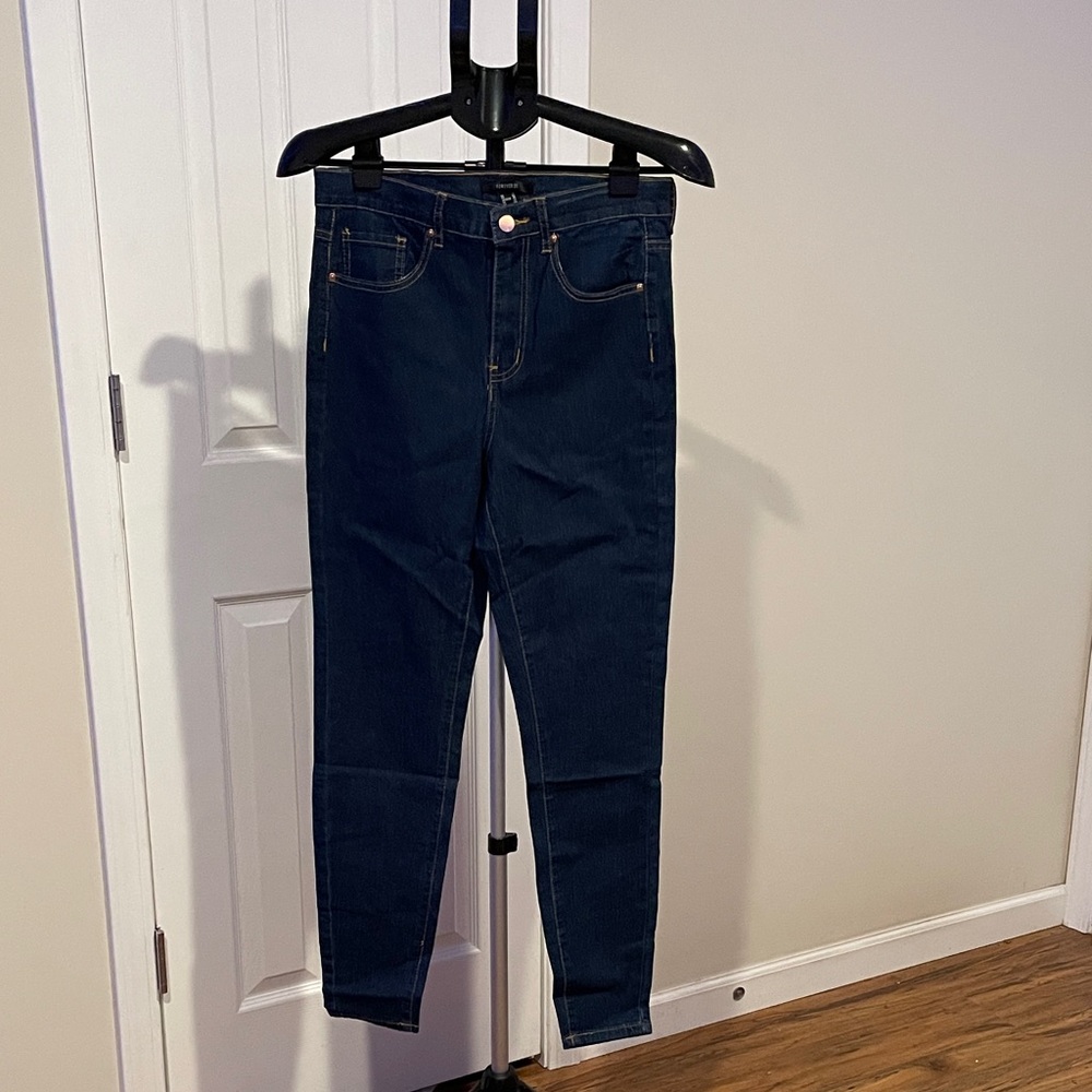 Forever 21 Dark Blue High Rise Jeans